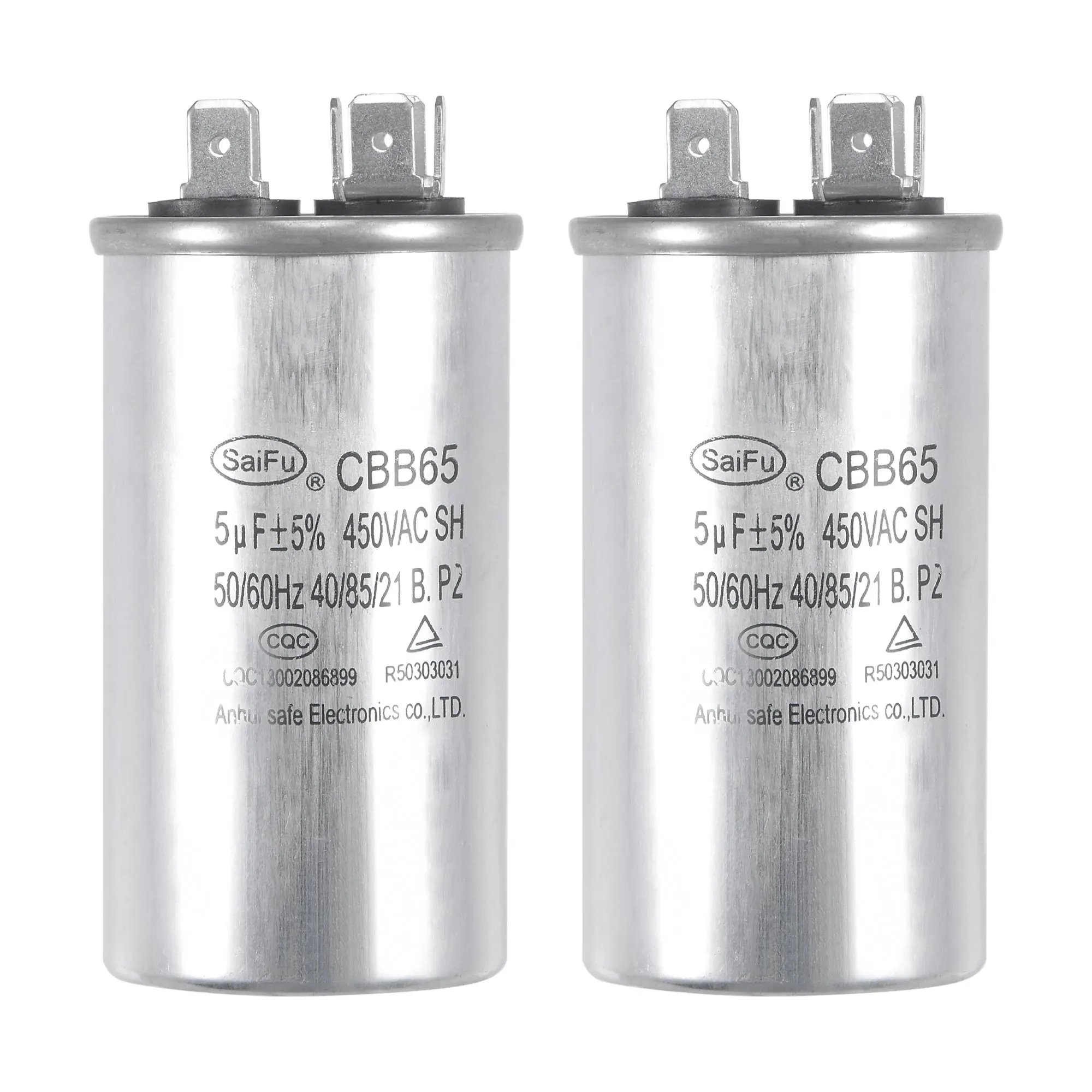 

Uxcell Круглый конденсатор CBB65 5 мкФ 450V AC с клеммой для кондиционера 2 шт