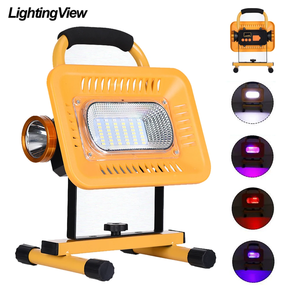 Перезаряжаемый прожектор уличный портативный светодиодный рабочий светильник