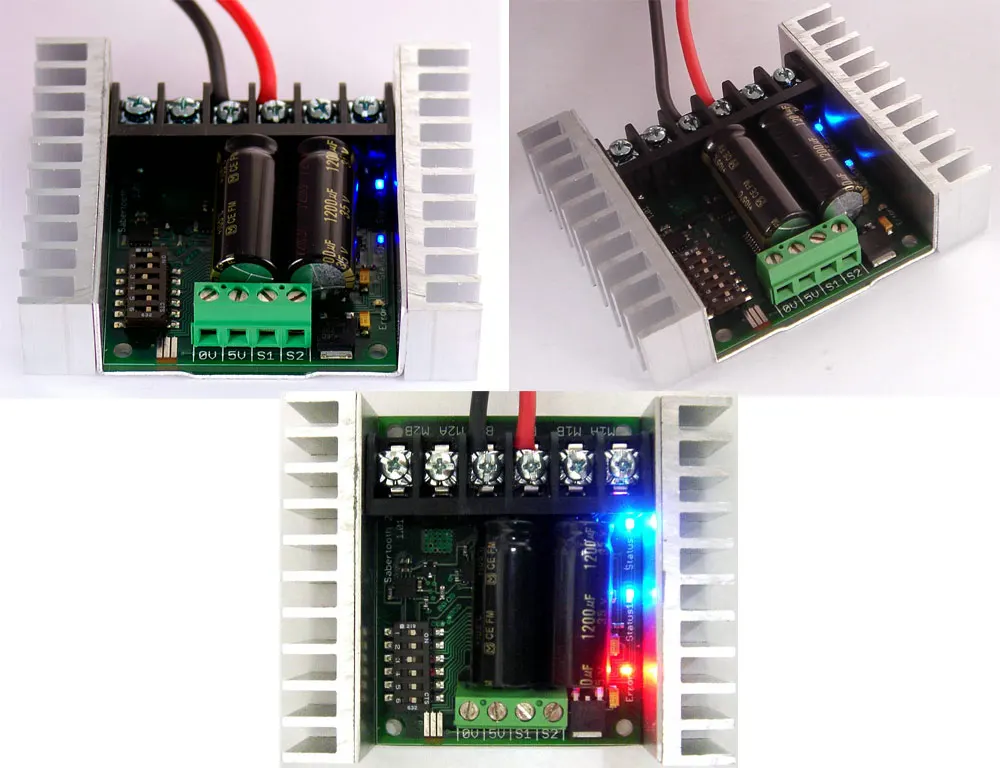 Sabertooth Dual 25A DC контроллер двигателя 6~ 24 В синхронный регенеративный тепловой+ защита от перегрузки по току для мощного робота