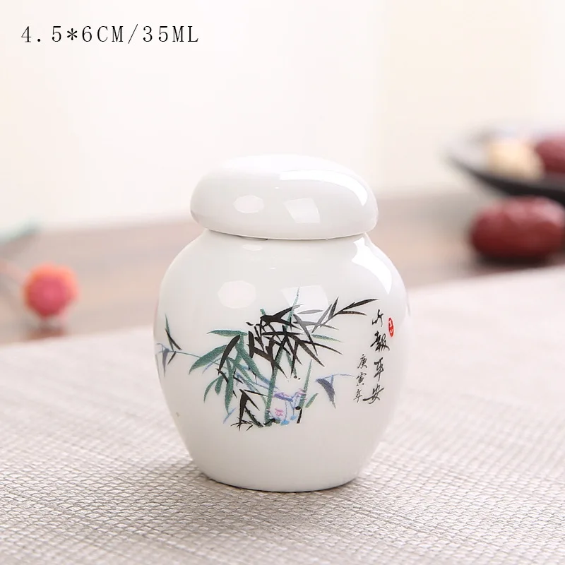 6 узоров компактный керамический контейнер для чая таблеток портативная