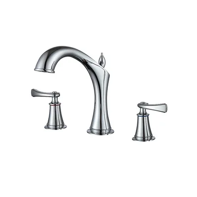 2016 новое Прибытие золото и черный Широкое Ванная комната двойные ручки смеситель