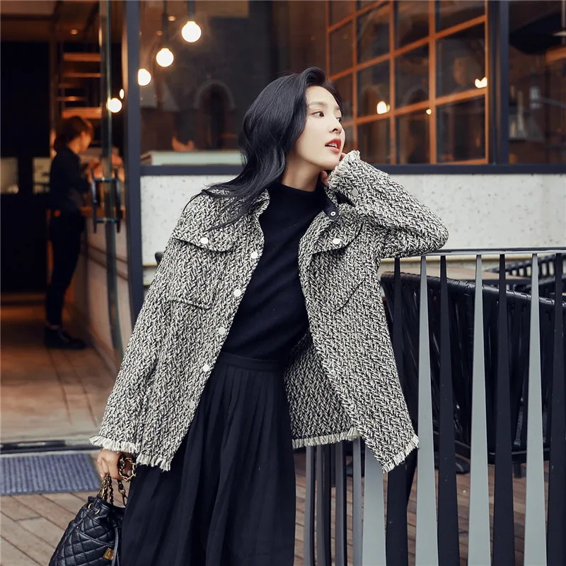 Осенние куртки для женщин винтажная куртка пальто Офисная элегантная верхняя