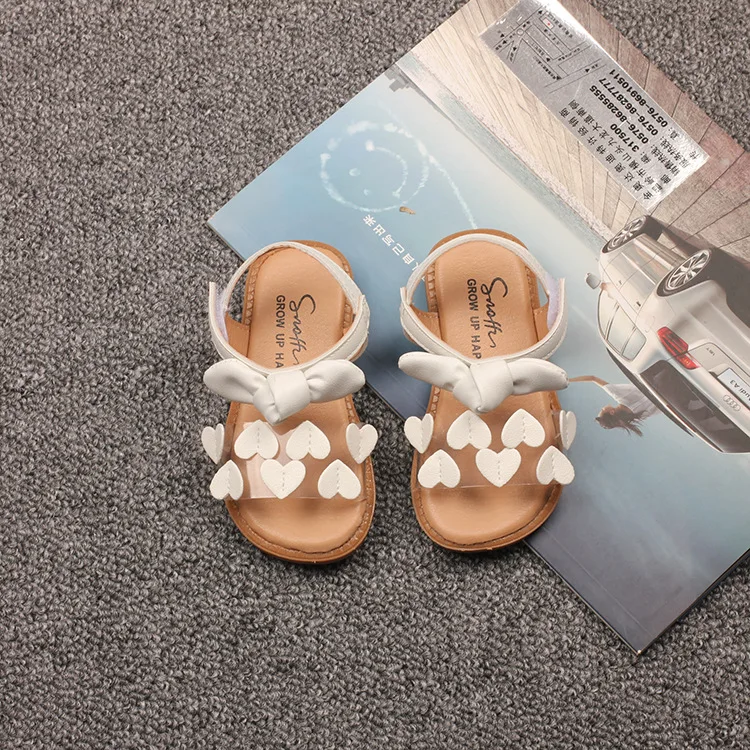

Summer Children Beach Sandals Girls Love Princess Shoes Baby Toddler Butterfly-knot Chic Flats Hot Cute Fashion Sweet Non-silp