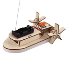 Дети DIY Электрический мотор лодка деревянная модель набор начальной школы ученик физика Обучающие Развивающие игрушки для детей