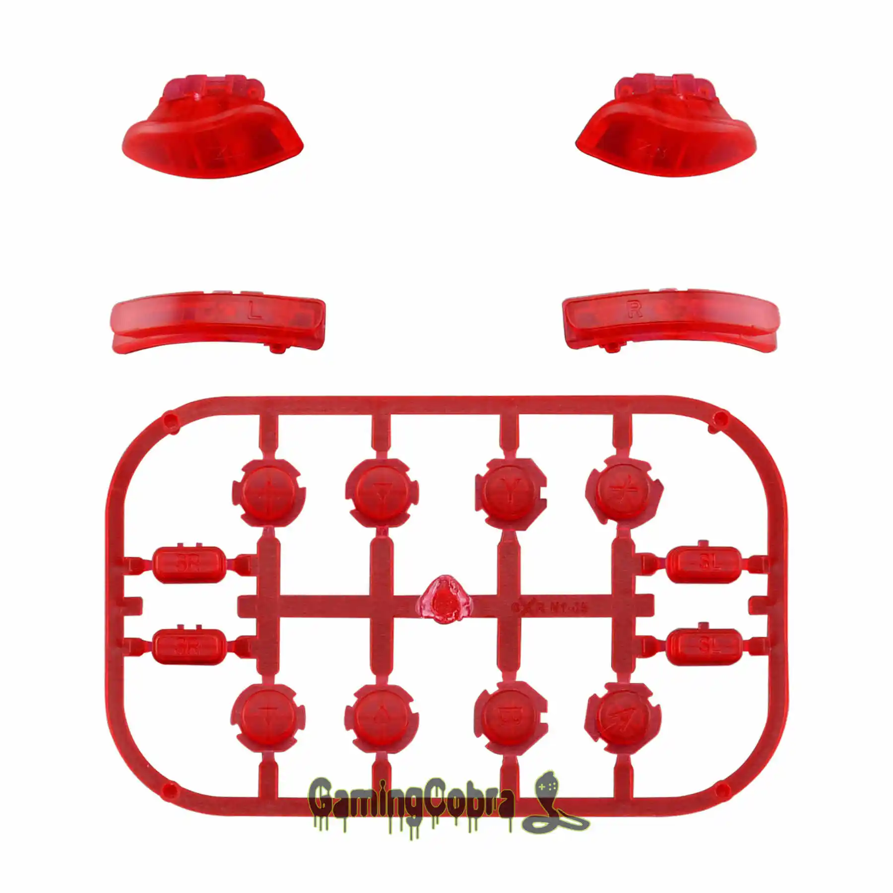 Clear Red Сменные Клавиши направления ABXY SR SL L R ZR ZL триггер полный набор кнопок с инструментами для nintendo Switch Joy-Con - Цвет: Clear Red
