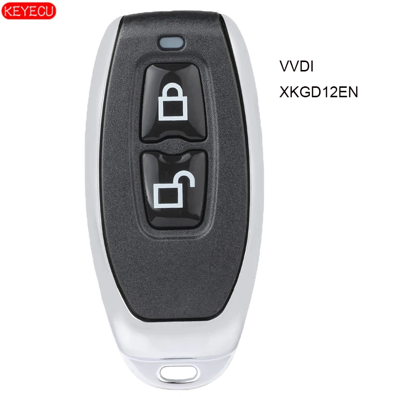 

KEYECU 5PCS XHORSE Garage Type Universal Remote Key Fob 2 Button for VVDI Key Tool, XKGD12EN