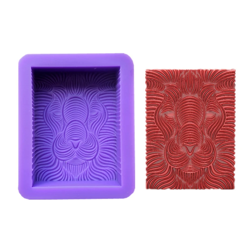 

Handmade Lion Head Ornaments Epoxy Resin Mold Aromatherapy Plaster Soap Silicone Mould DIY Crafts Home Decorations Mold