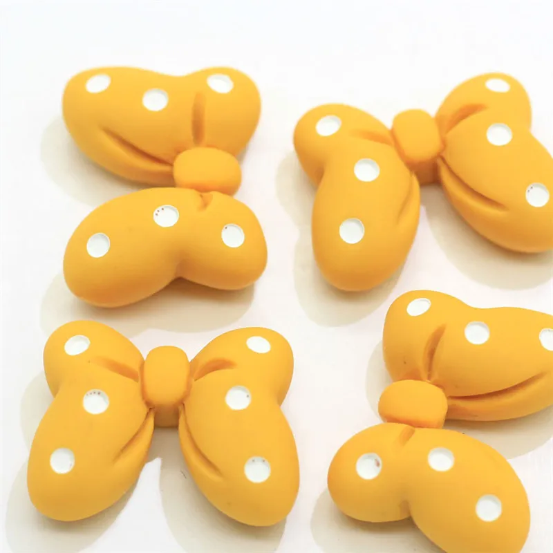 10 шт смешанные цвета с бантом из смолы бусины Украшения кабошон плоской задней