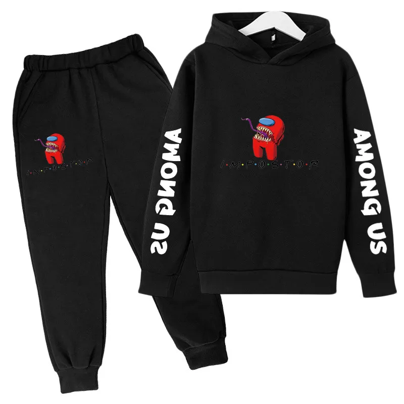 

Boys Among Us Long Sleeve Clothes Long Pants Suit Children Boy Girl Clothing Print Cartoon Children Fashion Impostor Sweatshirt