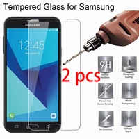 2pcs 9h hd protective glass for samsung j7 j5 j3 pro 2017 tempered glass toughed screen protector on galaxy j7 j5 j2 prime
