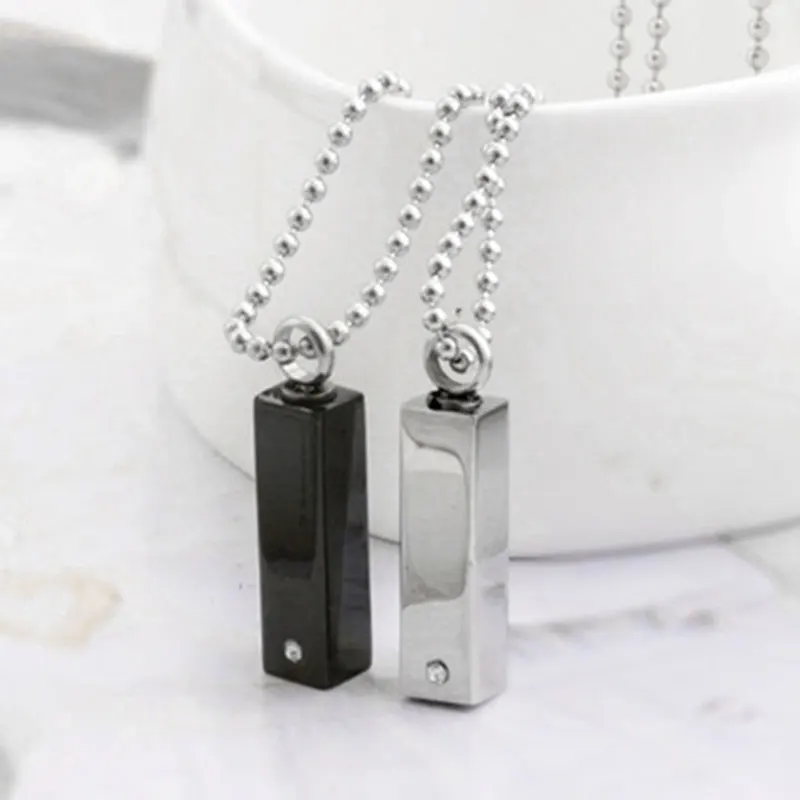 Ожерелье женское из нержавеющей стали с кулоном урна для праха кремации