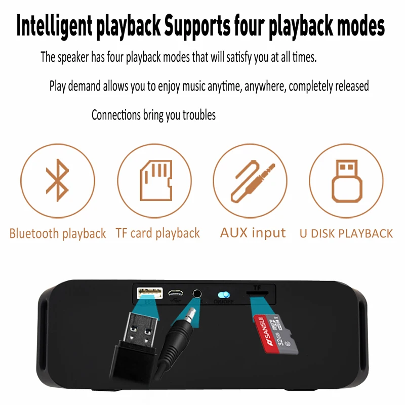 2019 LIGE Новая беспроводная Bluetooth колонка Портативная сабвуфер стерео открытый