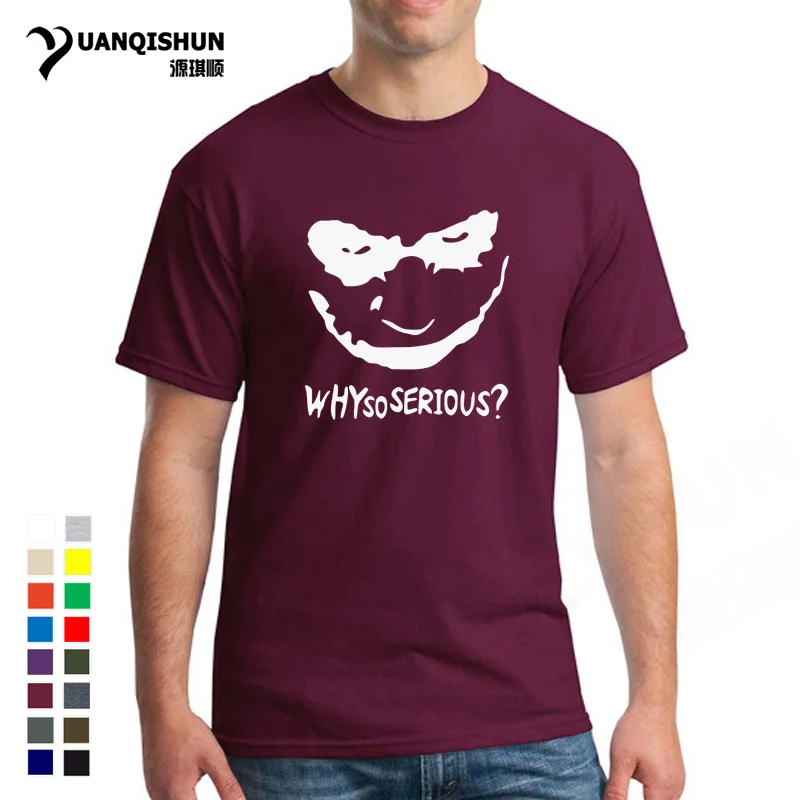 Why So Serious Joker футболка наивысшего качества 16 цветов модная Джокер Хит Леджер