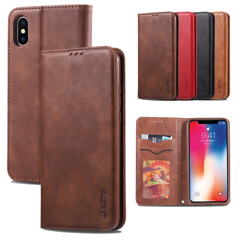 Кошелек Магнитный кожаный чехол для Fundas Iphone X 11 Pro XR XS Max откидной 6 7 8 6s Plus Coque