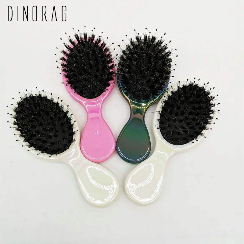 Расческа для волос Dinorag с гальваническим покрытием цветная Массажная расческа