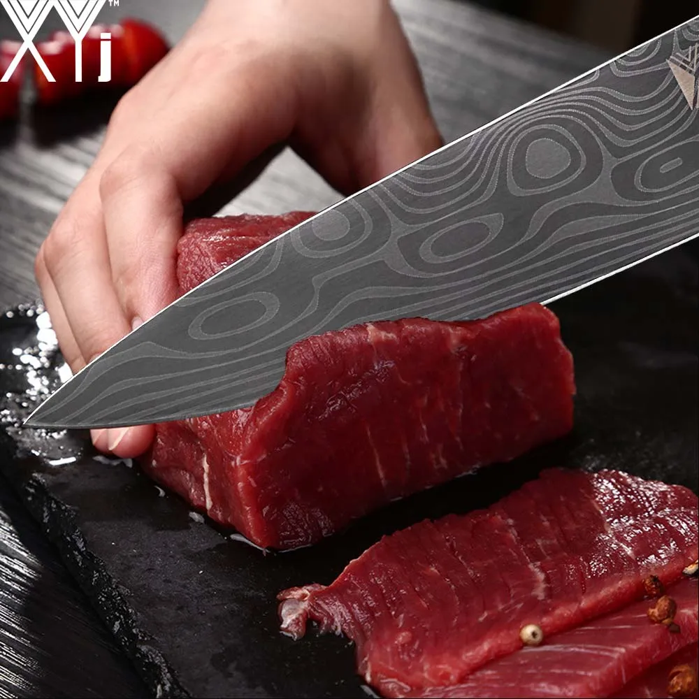 XYj набор кухонных ножей из нержавеющей стали нож шеф повара дамасской с лезвием 8