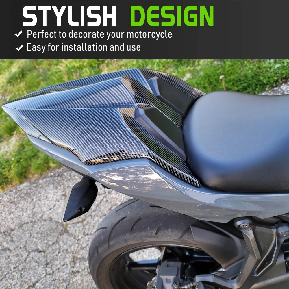 Чехол для заднего сиденья Z650 из углеродного волокна Kawasaki Ninja 650 ER6F Z NINJA650 2017 2018 2019