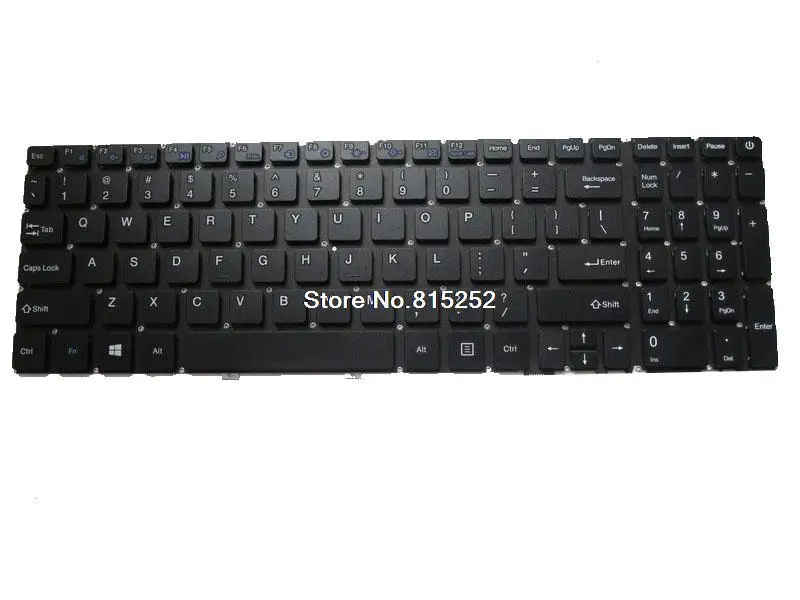

Клавиатура для ноутбука Kiano slimNote 15,6 HDD, черная, без рамки, США, США