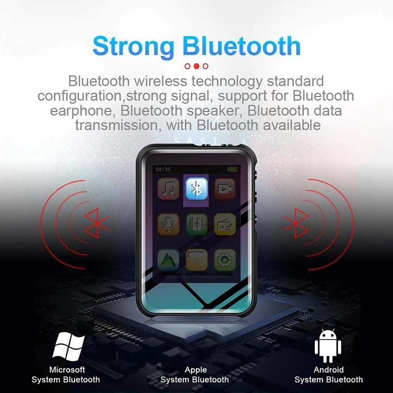 MP3 плеер с Bluetooth музыкальный Hi Fi стерео мини портативный е книга читатель тонкий MP4