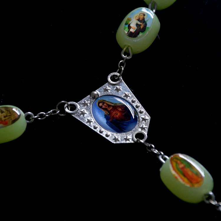 С изображением католической святыни Noctiluca четки молитвы крест Распятие Иисуса