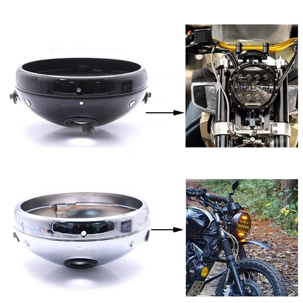 " фары корпус лопасти для мотоциклов Универсальный Корпус для KAWASAKI Honda Yamaha Chopper Кафе Racer Bobbe