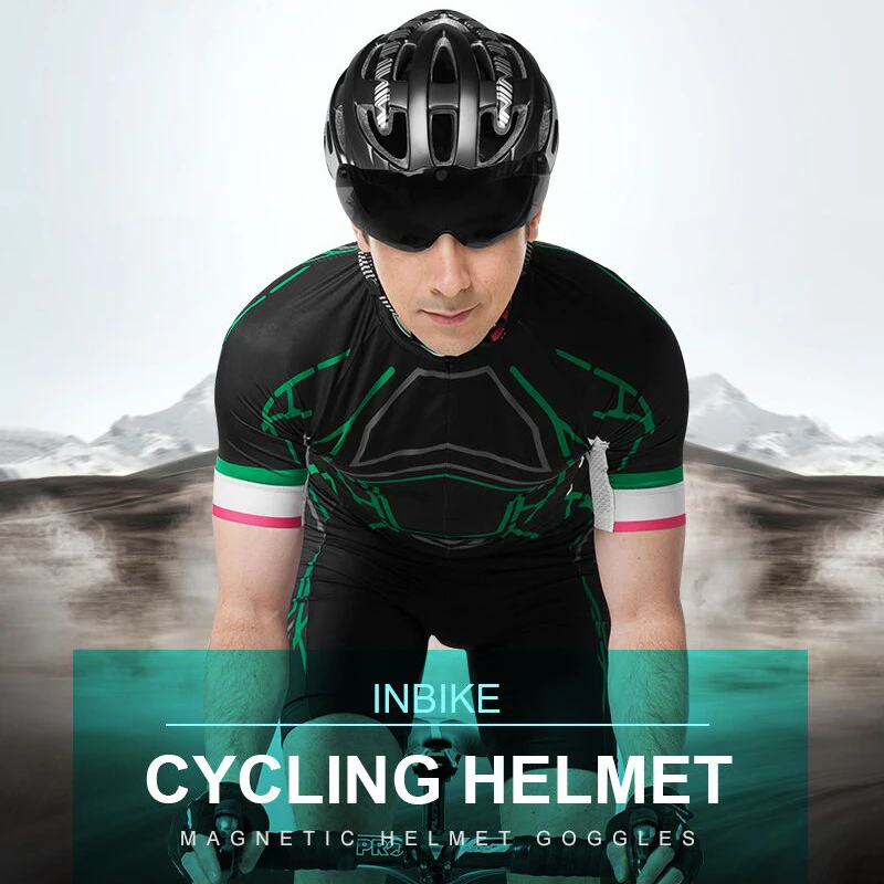Велосипедный шлем INBIKE с очками ультралегкий для горных велосипедов мужчин и