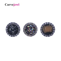 carvejewl stud earring round triangle resin stone collection straw weaving stud earrings for women jewelry new fashion earrings