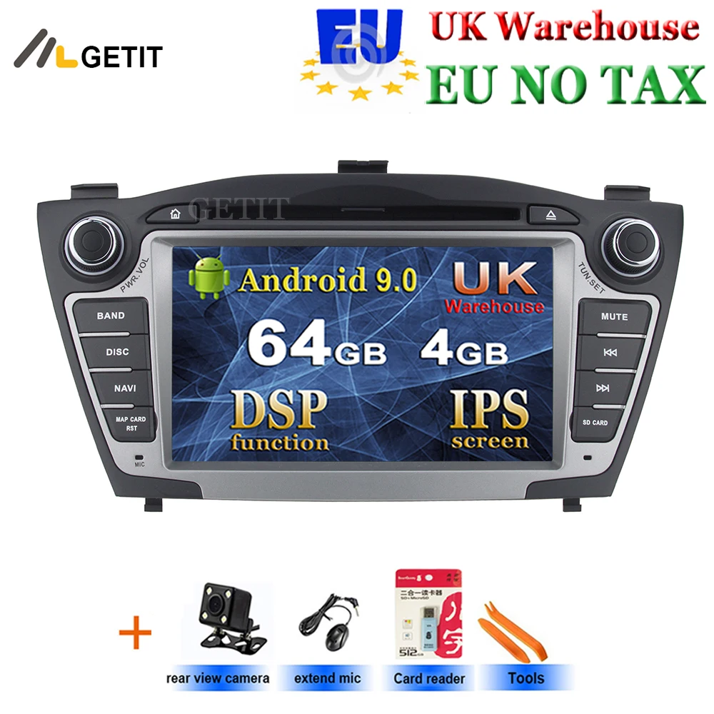 Android 9,0 автомобильный dvd-плеер для hyundai iX35 IX 35 Tucson 2011 2012 2013 с радио WiFi Bluetooth gps