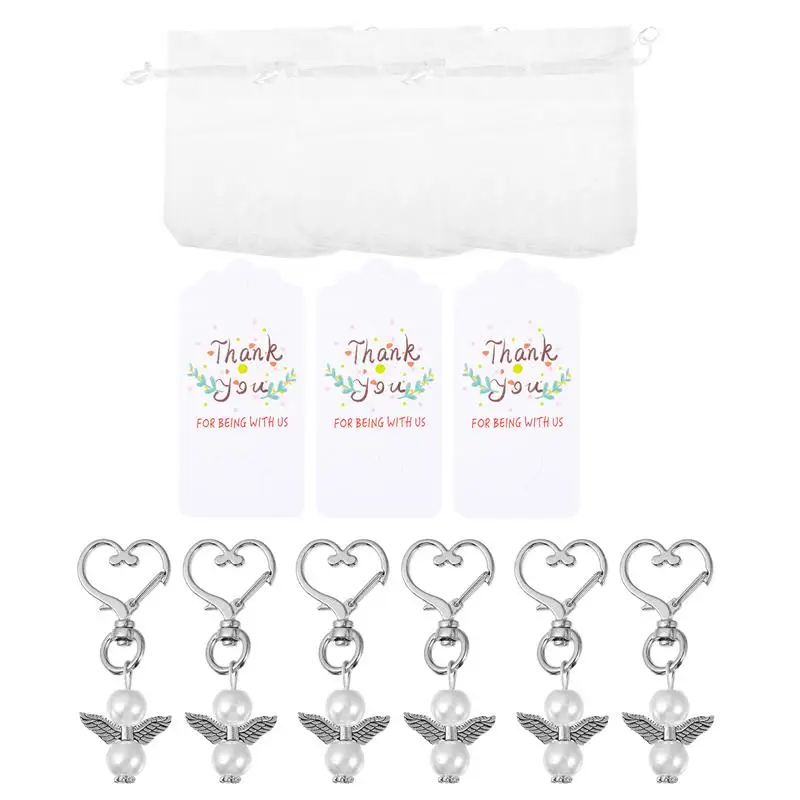

20 Sets DIY Angel Keychains Lovely Bag Hanging Decor Decorative Keychains