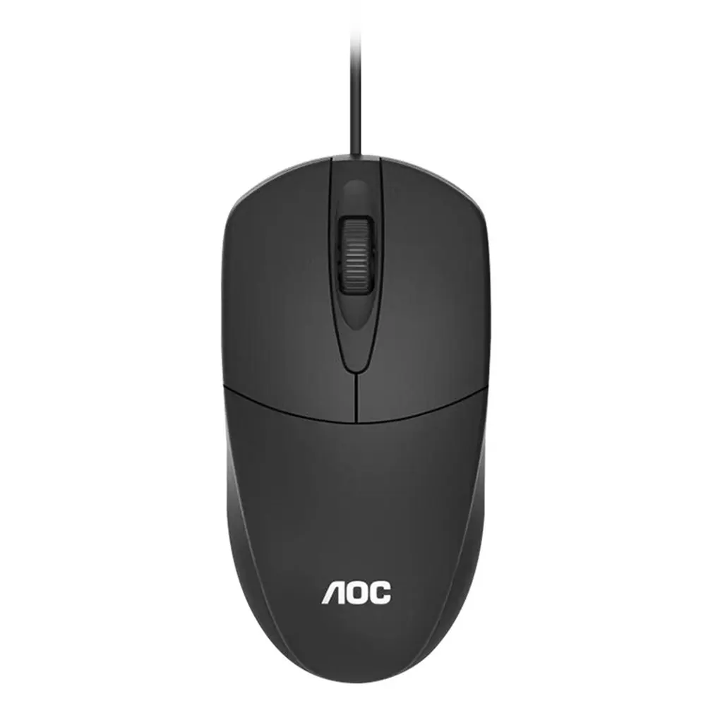 

Мышь для офиса, ноутбука, настольная проводная USB мышь с низким уровнем шума, USB Проводная мышь AOC MS121, легкая стабильная мышь