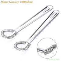 1pc 20cm stainless steel magic hand held spring whisk mini kitchen eggs sauces coffee mixer milk frother foamer