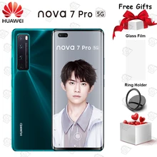 Original Huawei Nova 7 Pro 5G Moible Phone 6.57 Inch OLED Screen 8G+128G Kirin 985 SOC 4000mAh 64.0MP Main Camera NFC Smartphone
