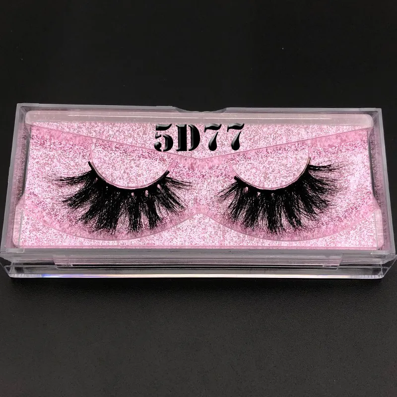 5D77 Mikiwi 5d lashes 3D норковые ресницы розовое золото блестящий чехол коробка с собственным логотипом для оптового заказа whalesale - Цвет: 5D77