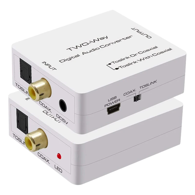 Оптический двунаправленный SPDIF Toslink в коаксиальный Swtich цифровой аудио конвертер