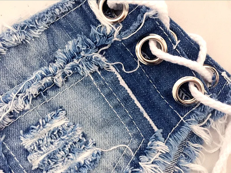 Sexy Tassel Ripped Side Lace Up Cut Out Ultra Low Waist Jeans women Denim Shorts Hot Panty Booty Twerk M257 | Женская одежда
