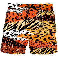 new shorts zebra stripe leopard tiger pattern patchwork fashion streetwear casual cool hip hop harajuku summer short pant unisex