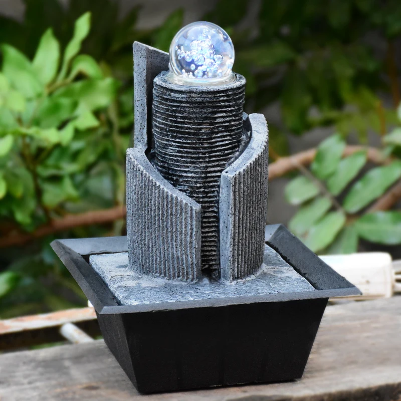 220V Творческий крытый фонтаны для офисного стола мини водопад фонтан фэншуй