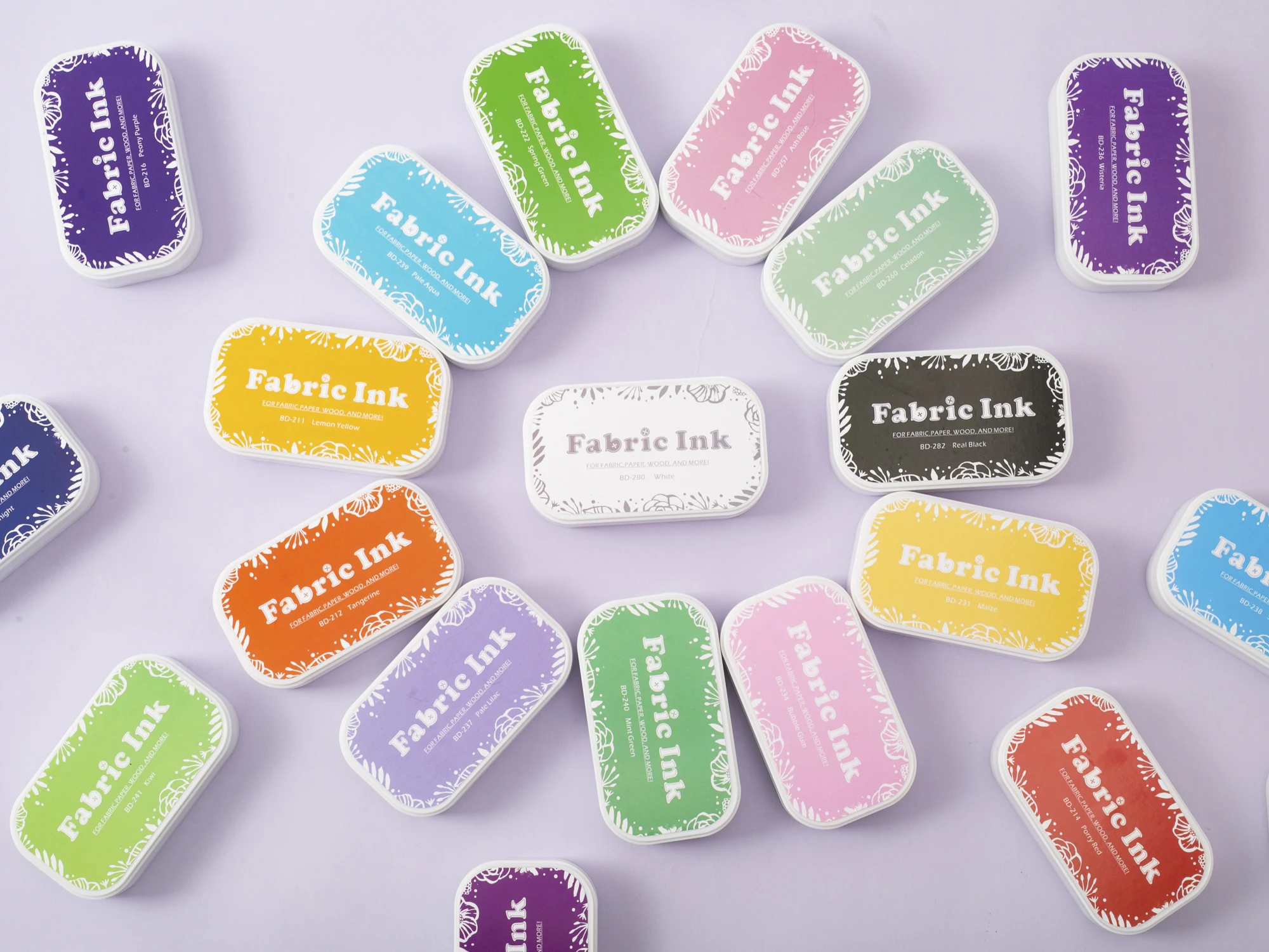 

4 pcs Washable fabric ink stampping Large inkpad decorating fabric canvas bag