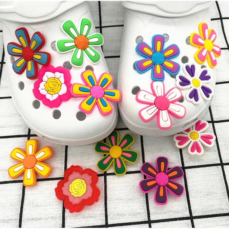 

1pcs Flower for Charms Jeans Shoe Cute Women Slippers Children Decorations Accessories for Jibz Shoes Designer