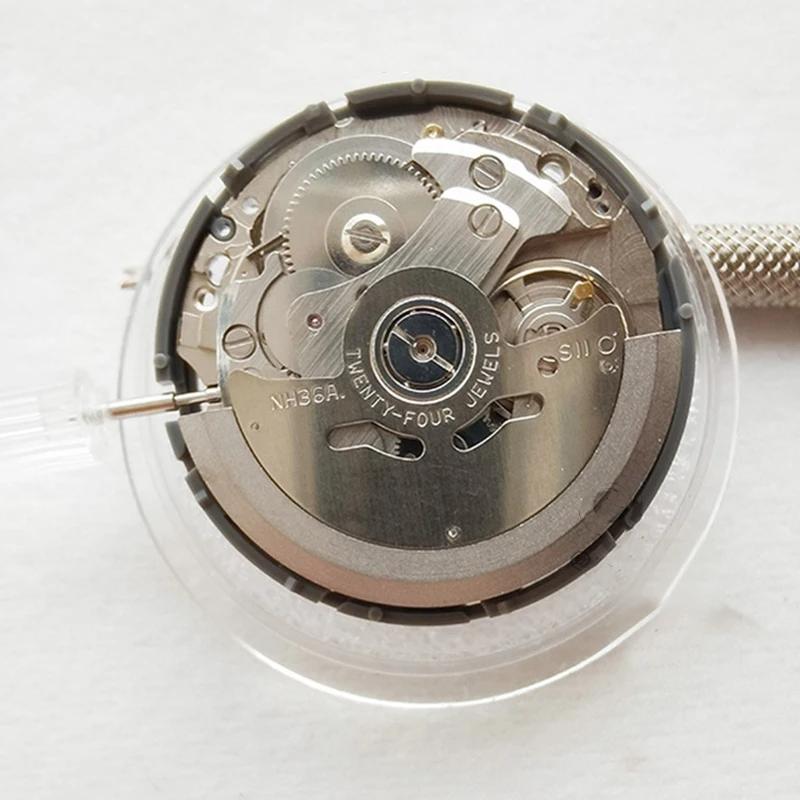 Механические часы NH36A механические с механизмом NH36 часовые автозапчасти 21600 для