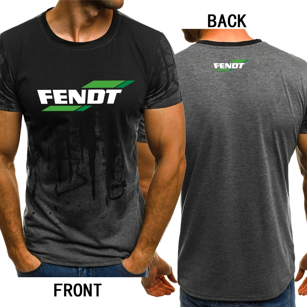 

New Summer Men's T-shirt Fendt Logo printing Casual Cotton Slim Fit Short Sleeve Solid color Men's short sleeve