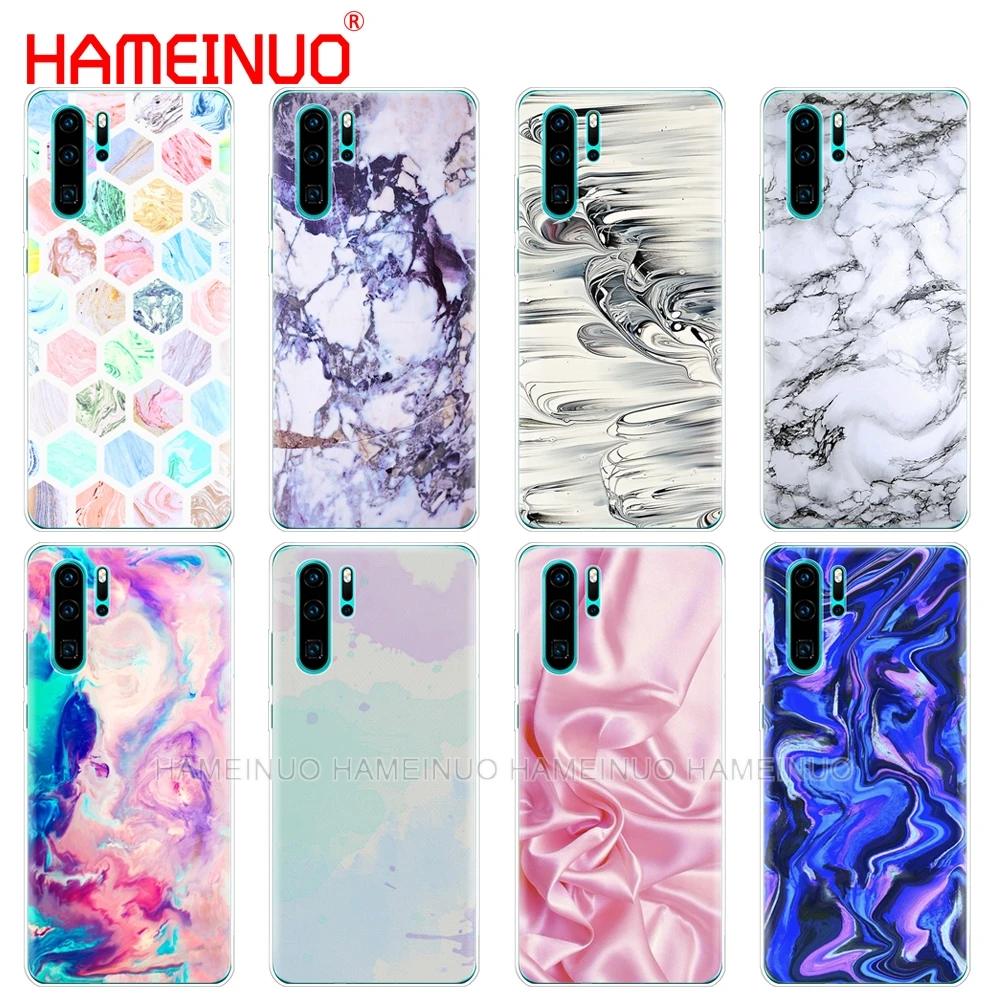 Силиконовый чехол для телефона huawei P30 PRO LITE P SMART 2019 plus p smart Z p20 lite Мраморная