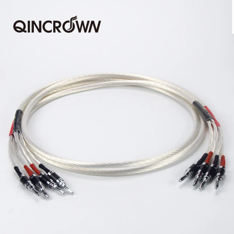 2020 одна пара Hi-Fi посеребренный кабель для динамиков Hi-END 4N OFC провод систем