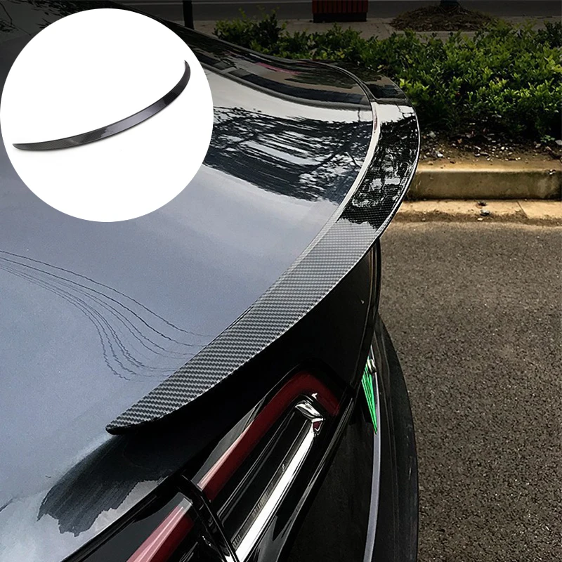 

For Tesla Model 3 2017-2020 Rear Trunk Spoiler Rear Trunk Lip Carbon Fiber ABS Wing Spoiler Car Styling