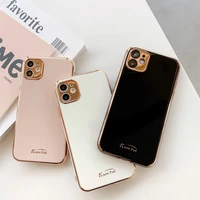 luxury pure color electroplating soft phone case for iphone 11 128gb pro x xs max xr 7 8 plus se2020 anti drop back cover