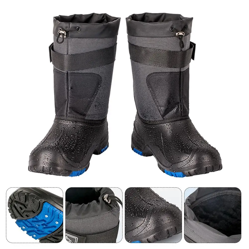 Мужские водонепроницаемые сапоги для рыбалки зимние теплые ботинки ног Уличное