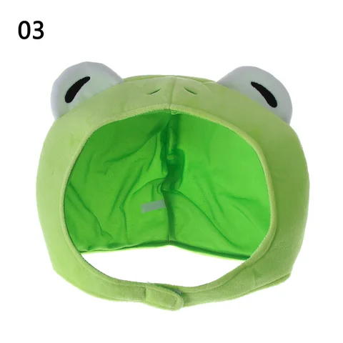 Забавная плюшевая шапка с большими глазами лягушки, игрушечная зеленая шапка, головной убор, костюм для косплея