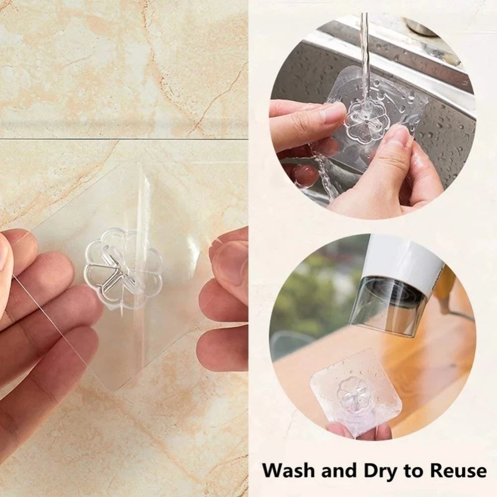 

Transparent Strong Punch-Free Self Adhesive Door Wall Hangers Hooks Suction Heavy Load Rack Cup Sucker for Kitchen Bathroom