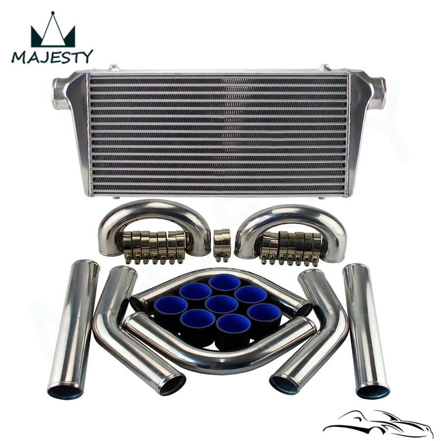 Универсальный FMIC турбо интеркулер + 3 &quotСделай сам 8 шт алюминиевый трубопровод