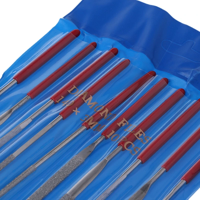 

140mm Needle Files Carving Jeweler Diamond Metal Glass Stone Craft Tool 10pcs